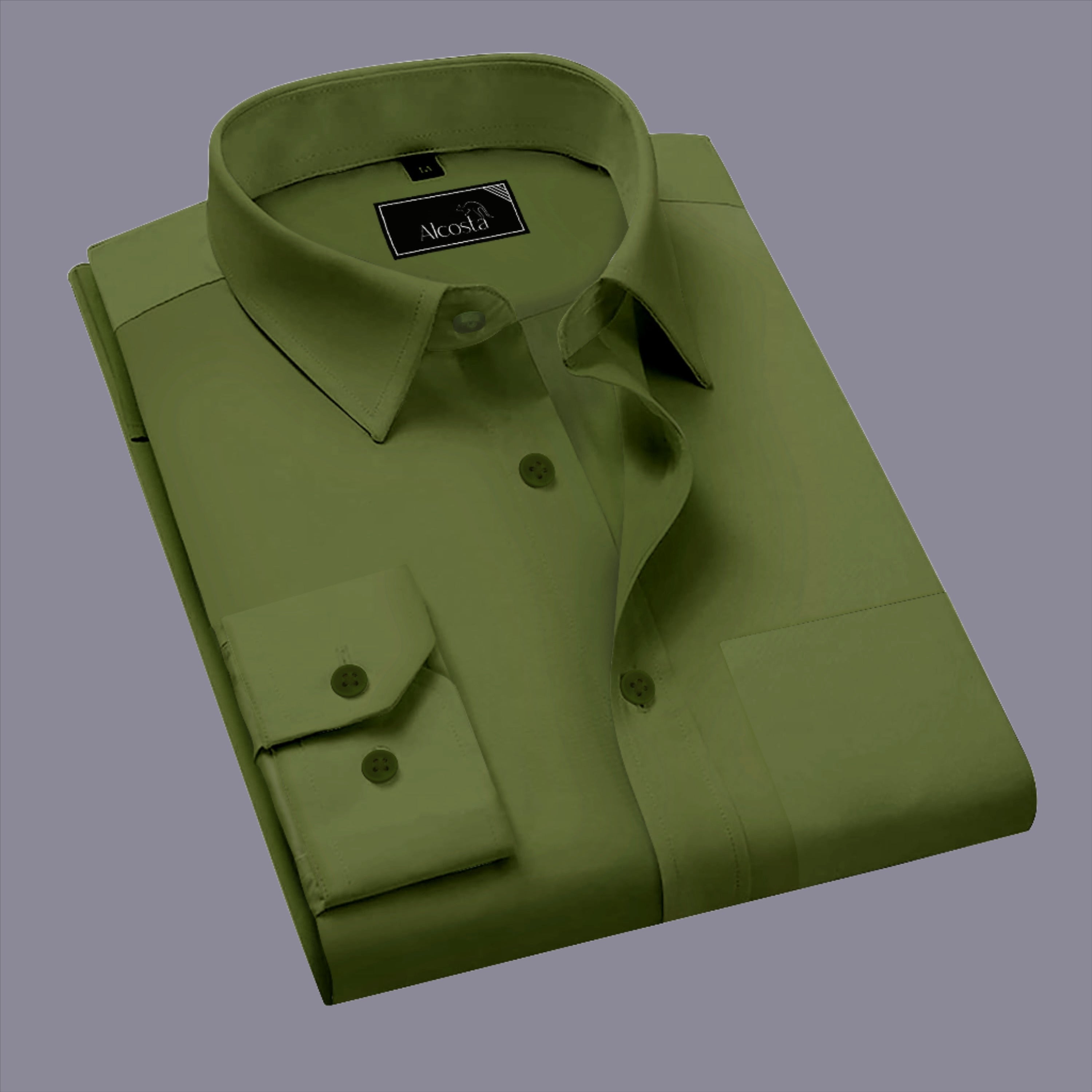 CLASSIC FORMAL OLIVE GREEN SHIRT Evitrak   L1 