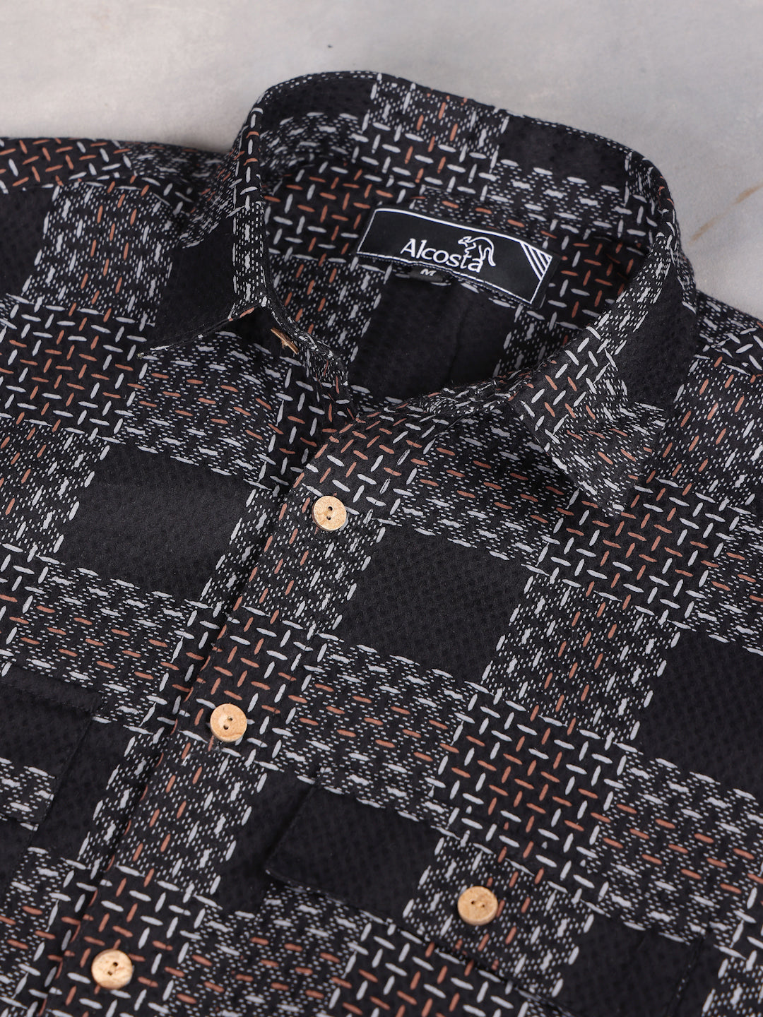 VINTAGE BLACK CHECKED SUMMER SHIRT