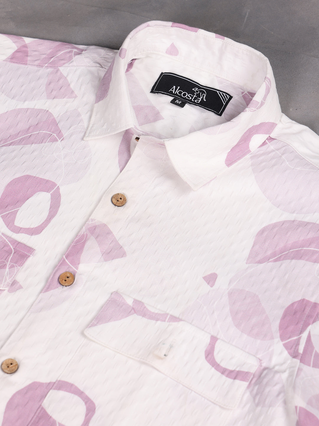 PASTEL PINK PRINTED SUMMER SHIRT