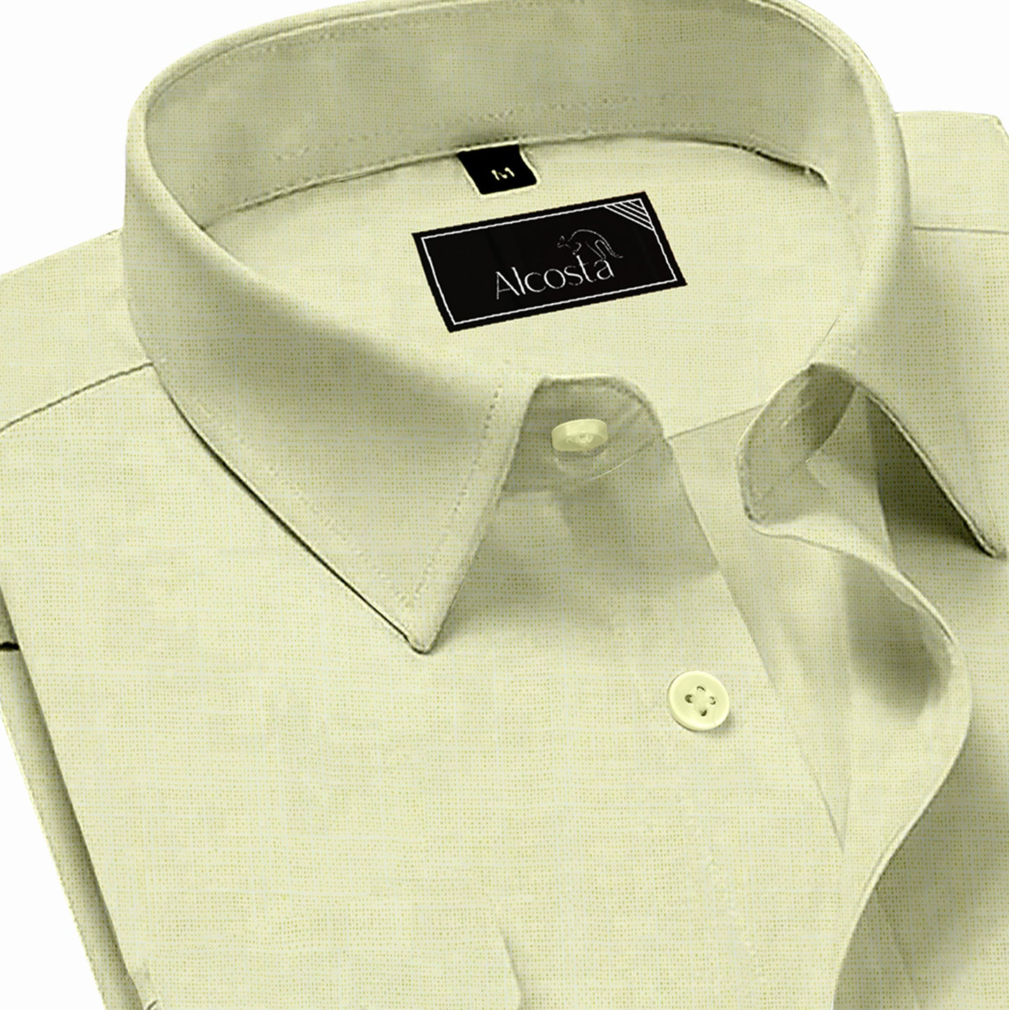 PISTA GREEN LINEN COTTON FORMAL SHIRT