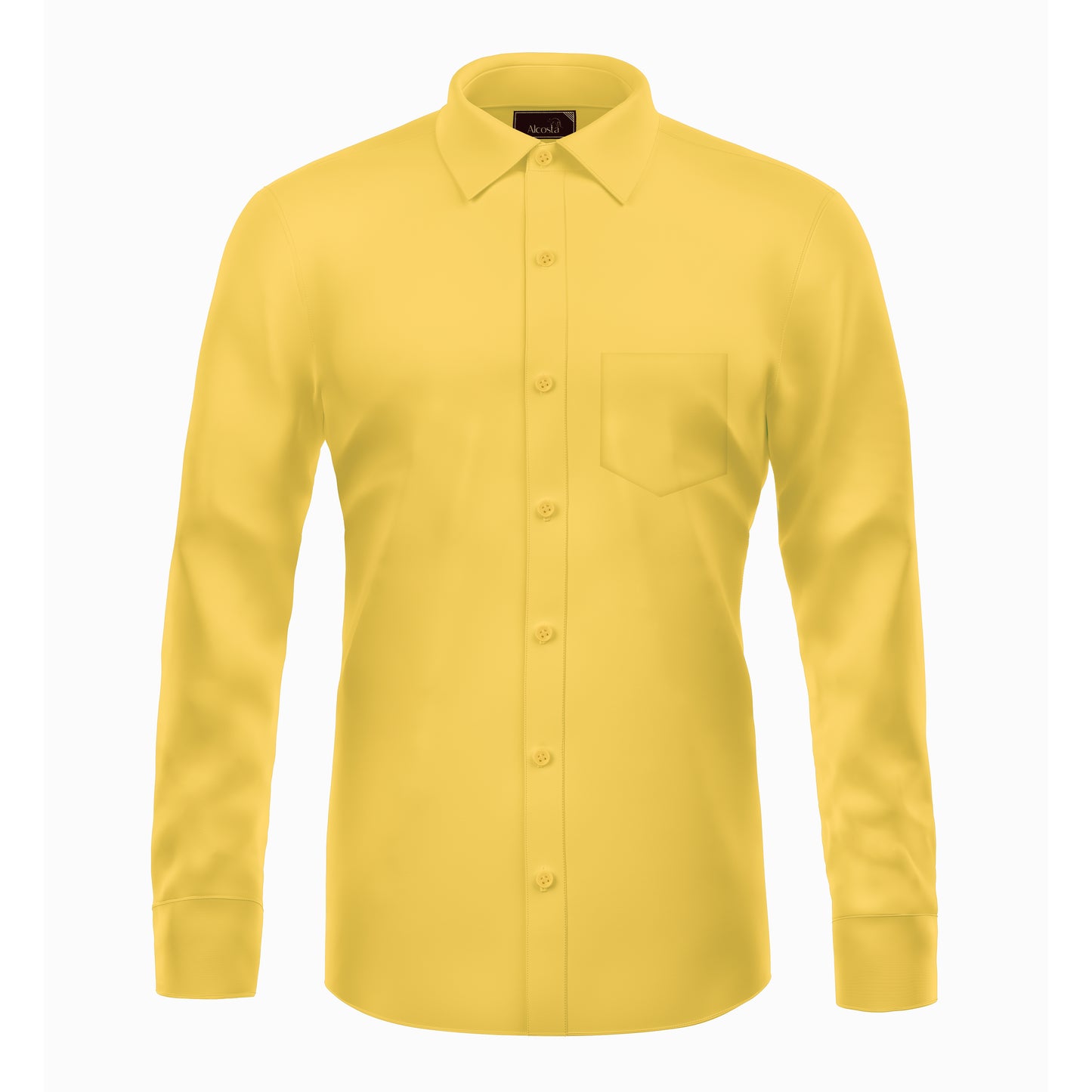 BRILLIANCE YELLOW COTTON FORMAL SHIRT