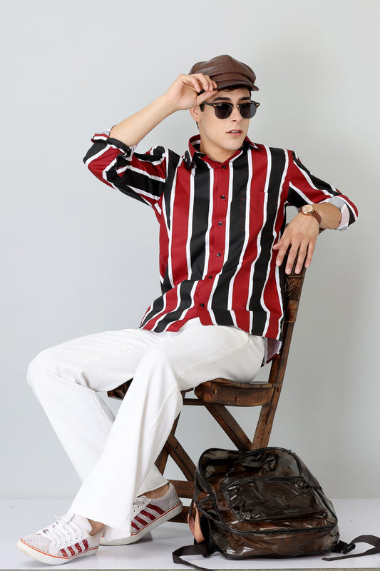 STRIPED PRINTED SHIRT